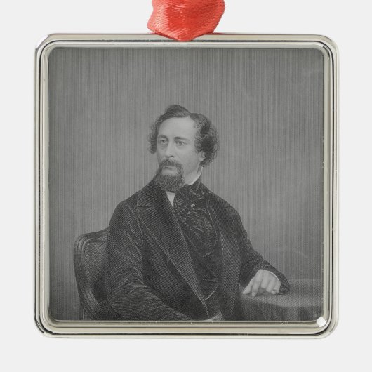 Charles John Huffam Dickens Metalen Ornament (Voorkant)