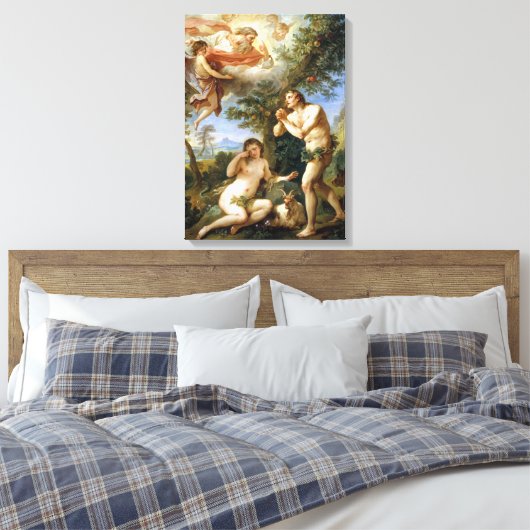 Charles-Joseph Natoire The Rebuke of Adam and Eve Canvas Afdruk (Insitu (Slaapkamer))