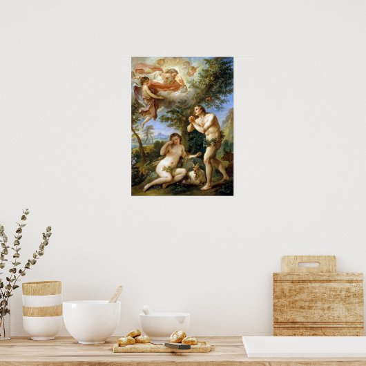 Charles-Joseph Natoire The Rebuke of Adam and Eve Poster (Keuken)
