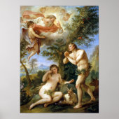 Charles-Joseph Natoire The Rebuke of Adam and Eve Poster (Voorkant)