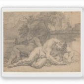 Charles Le Brun - Nacht Sticker (Voorkant)