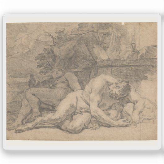 Charles Le Brun - Nacht Sticker (Voorkant)