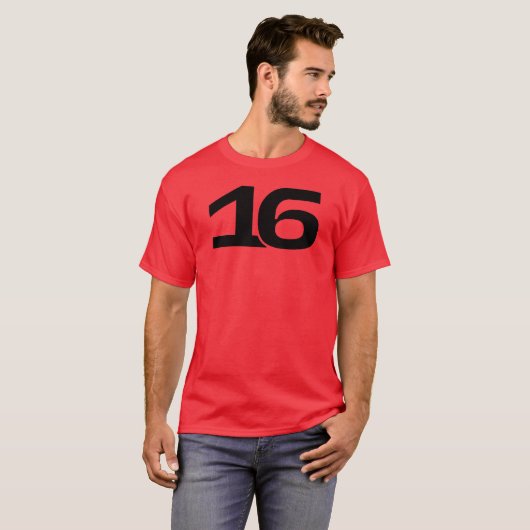 charles leclerc 16 t-shirt (Voorkant volledig)