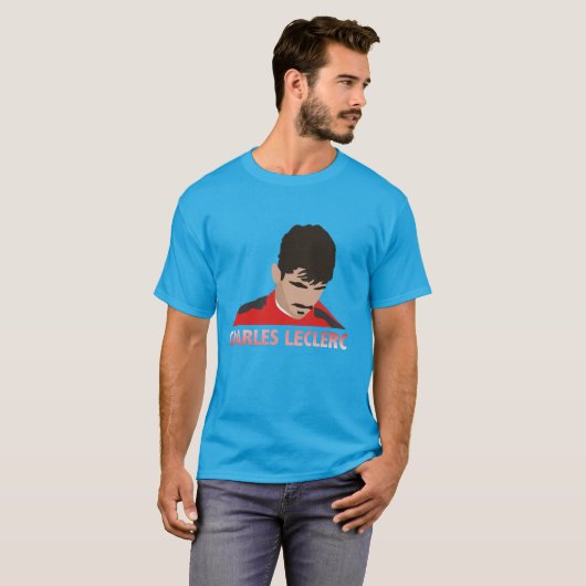 Charles Leclerc illustratie T-shirt (Voorkant volledig)