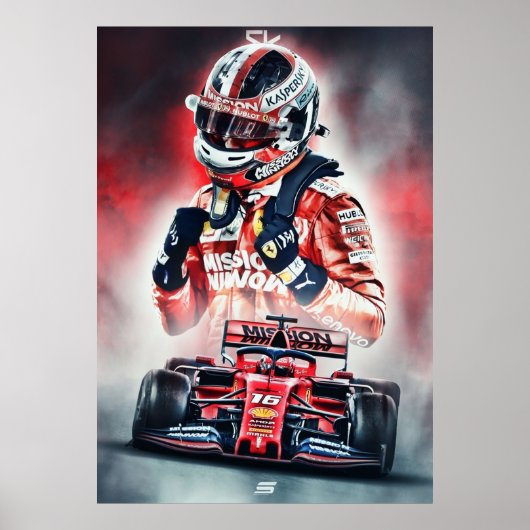 Charles Leclerc Poster (Voorkant)