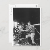 Charles Lindbergh Circa 1927 Briefkaart (Voorkant / Achterkant)