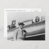 Charles Lindbergh en Fred Weick Briefkaart (Voorkant / Achterkant)