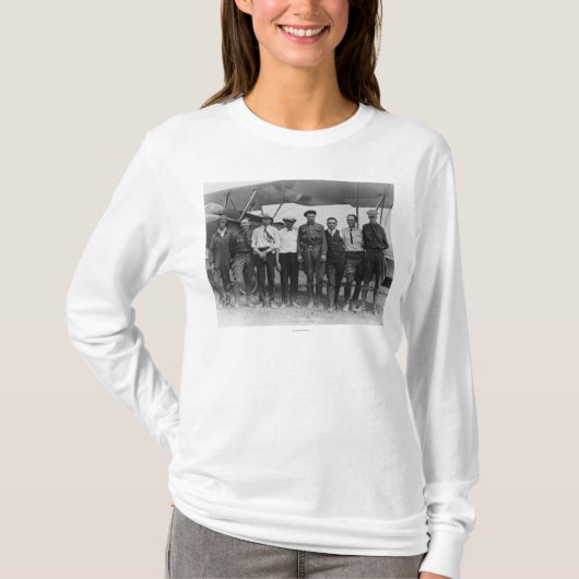 Charles Lindbergh met 7 mannen, waaronder T-shirt (Voorkant)