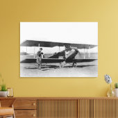 Charles Lindbergh met sergeant Canvas Afdruk (Insitu (Woonkamer))