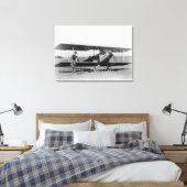 Charles Lindbergh met sergeant Canvas Afdruk (Insitu (Slaapkamer))