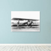 Charles Lindbergh met sergeant Canvas Afdruk (Insitu (Houten vloer))