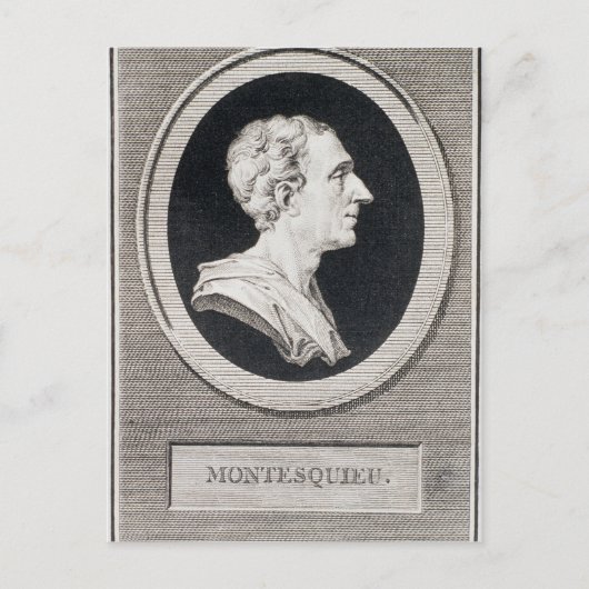 Charles Louis de Secondat, Baron de Montesquieu Briefkaart (Voorkant)