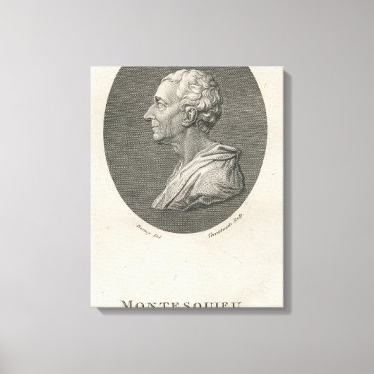 Charles Louis de Secondat, Baron de Montesquieu Canvas Afdruk (Voorkant)