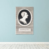 Charles Louis de Secondat, Baron de Montesquieu Canvas Afdruk (Insitu (Houten vloer))