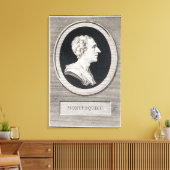 Charles Louis de Secondat, Baron de Montesquieu Canvas Afdruk (Insitu (Woonkamer))