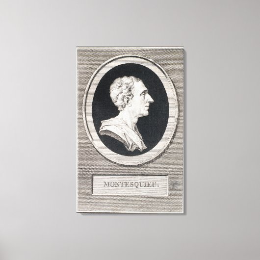 Charles Louis de Secondat, Baron de Montesquieu Canvas Afdruk (Voorkant)