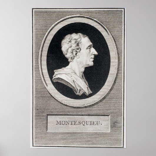 Charles Louis de Secondat, Baron de Montesquieu Poster (Voorkant)