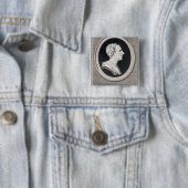 Charles Louis de Secondat, Baron de Montesquieu Vierkante Button 5,1 Cm (In situ)