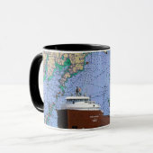 Charles M. Beeghly and Old Chart of Lake Michigan Mok (Voorkant links)