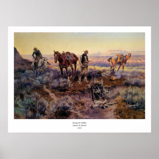 Charles M. Russell betaalt de Fiddler (1919) Poster (Voorkant)