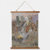 Charles M Russell - Bronc in Koe Camp Doormat Hangend Wandkleed (Voorkant)