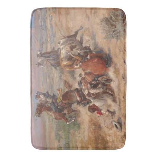 Charles M. Russell The Strenuous Life Badmat (Voorkant Verticaal)