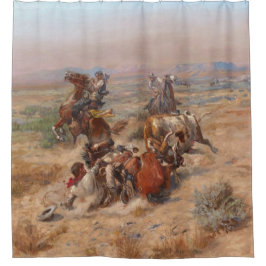 Charles M. Russell The Strenuous Life Douchegordijn