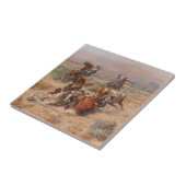 Charles M. Russell The Strenuous Life Tegeltje (Zijkant)