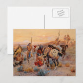 Charles M. Russell's First Wagon Tracks (1908) Briefkaart (Voorkant / Achterkant)