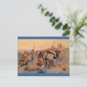 Charles M. Russell's First Wagon Tracks (1908) Briefkaart (Staand voorkant)