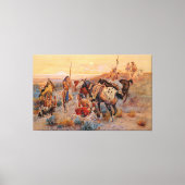 Charles M. Russell's First Wagon Tracks (1908) Canvas Afdruk (Voorkant)