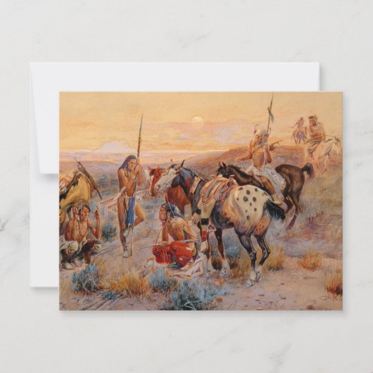 Charles M. Russell's First Wagon Tracks (1908) Kaart (Voorkant)