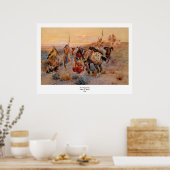 Charles M. Russell's First Wagon Tracks (1908) Poster (Keuken)