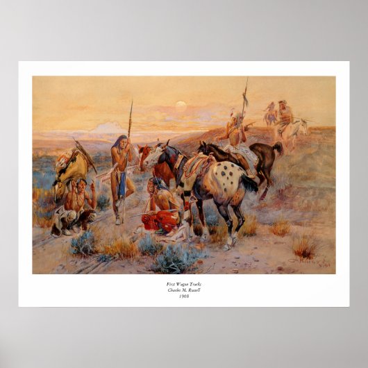 Charles M. Russell's First Wagon Tracks (1908) Poster (Voorkant)