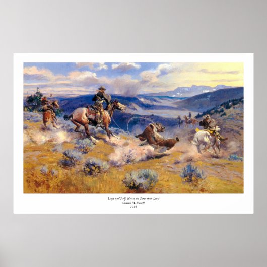 Charles M. Russell's Loops and Swift Horses (1916) Poster (Voorkant)
