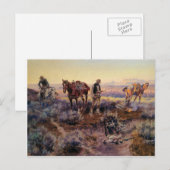 Charles M. Russell's Paying the Fiddler (1919) Briefkaart (Voorkant / Achterkant)