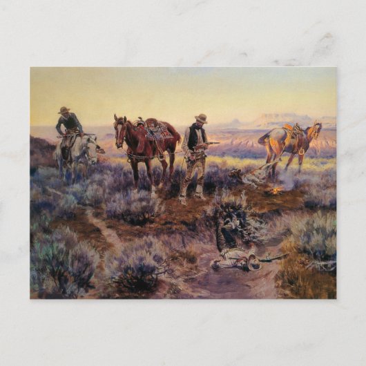 Charles M. Russell's Paying the Fiddler (1919) Briefkaart (Voorkant)