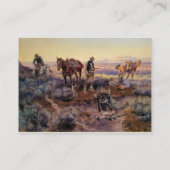 Charles M. Russell's Paying the Fiddler (1919) Visitekaartje (Achterkant)