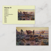 Charles M. Russell's Paying the Fiddler (1919) Visitekaartje (Voorkant / Achterkant)