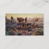 Charles M. Russell's Paying the Fiddler (1919) Visitekaartje (Achterkant)