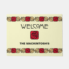 Charles Mackintosh Arts & Crafts Style Roos Frieze Deurmat