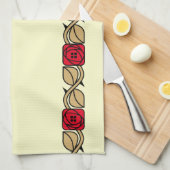 Charles Mackintosh Arts & Crafts Style Roos Frieze Theedoek (Quarter Fold)