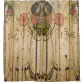 Charles Mackintosh - De Wassail - Art Nouveau Douchegordijn (Voorkant)