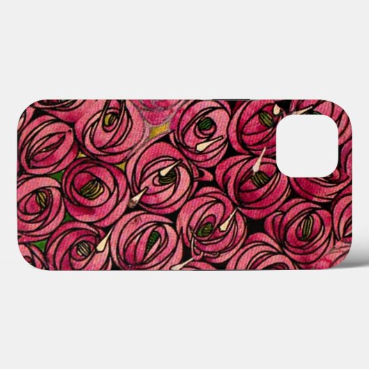 Charles Mackintosh schilderij, Rozen, Case-Mate iPhone Case (Achterkant (horizontaal))