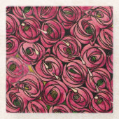 Charles Mackintosh schilderij, Rozen Glazen Onderzetter (Voorkant)