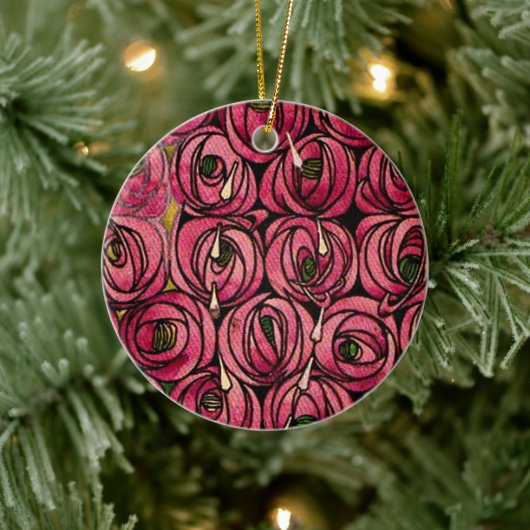 Charles Mackintosh schilderij, Rozen, Keramisch Ornament (Boom)