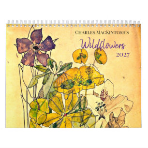 Charles Mackintosh's Watercolor Wilde Bloemen 2027 Kalender
