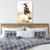 Charles Marion Russell A Bad Hoss Canvas Afdruk (Insitu (Slaapkamer))