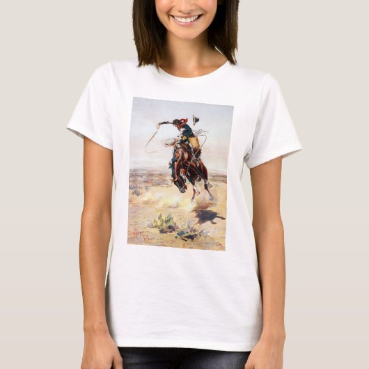 Charles Marion Russell A Bad Hoss T-shirt (Voorkant)