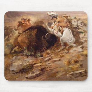 Charles Marion Russell - Buffalo Hunt Muismat